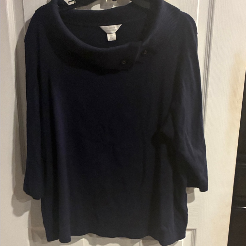 CJ Banks Dark Blue Sweater